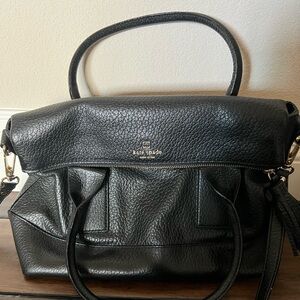 Kate Spade Pebbled Leather Crossbody Purse Black Like New